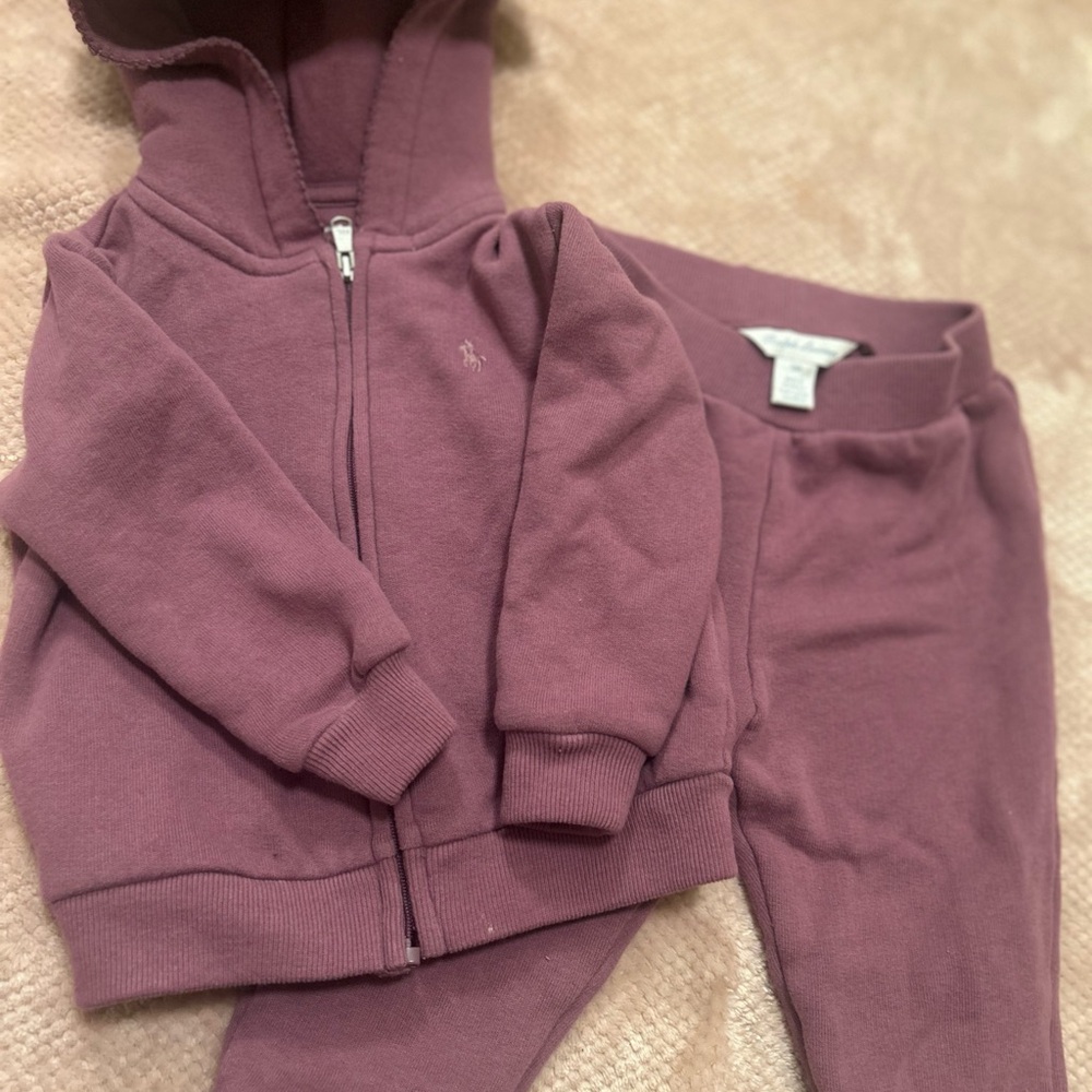 COMBO DEAL— TWO TODDLER GIRL POLO SWEATSUITS